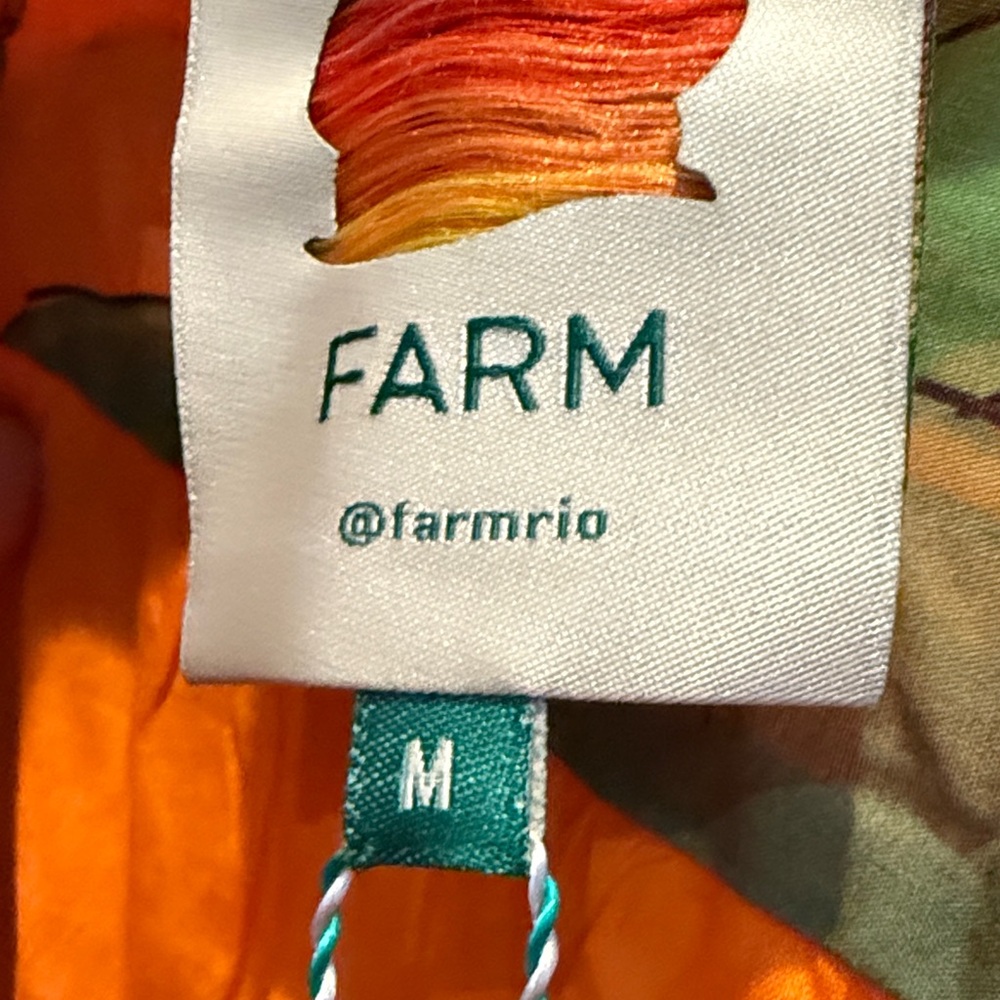FARM Rio Orange and Green Tropical Maxi Dress NWT - Picture 8 of 8